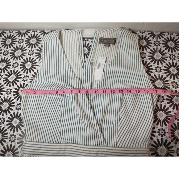 ☀️NWT Point Sur J. Crew Stripes Wide Leg Tailored Jumpsuit, size 4 - Picture 13 of 15